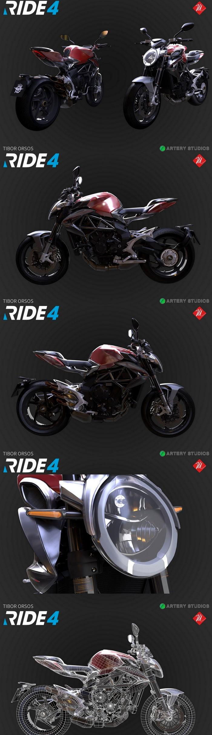 MV AGUSTA Brutale 800 2019 摩托车3D模型下载 (FBX,OBJ,MAX)