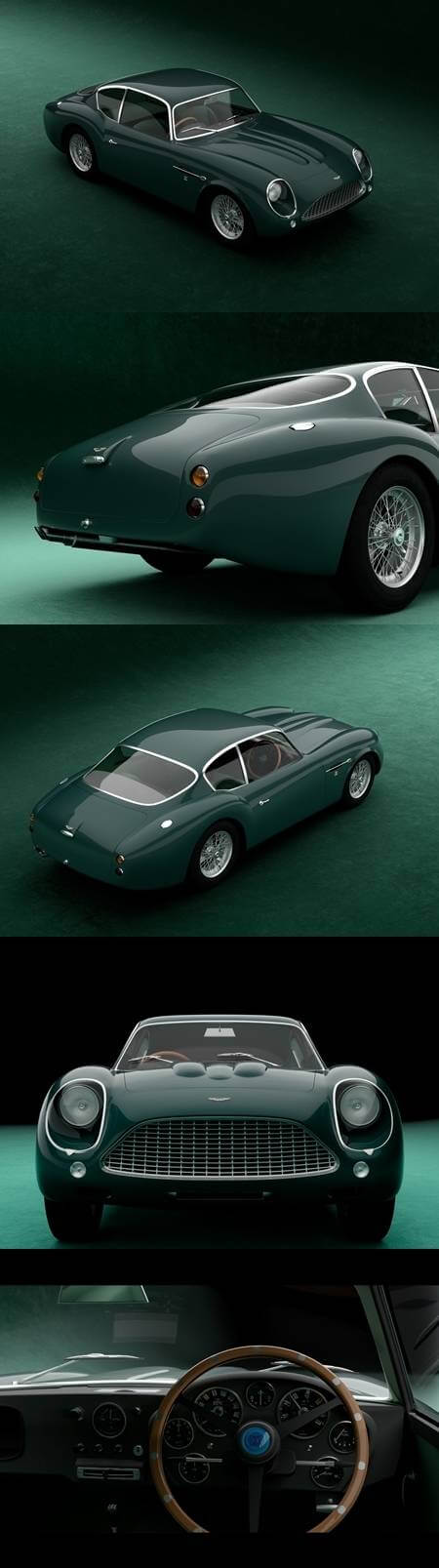 Aston Martin DB4GT Zagato 1960-1963经典跑车3D模型（OBJ,FBX,MAX）