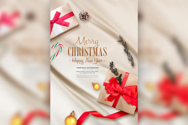 装饰礼品圣诞活动海报设计模板 (psd)