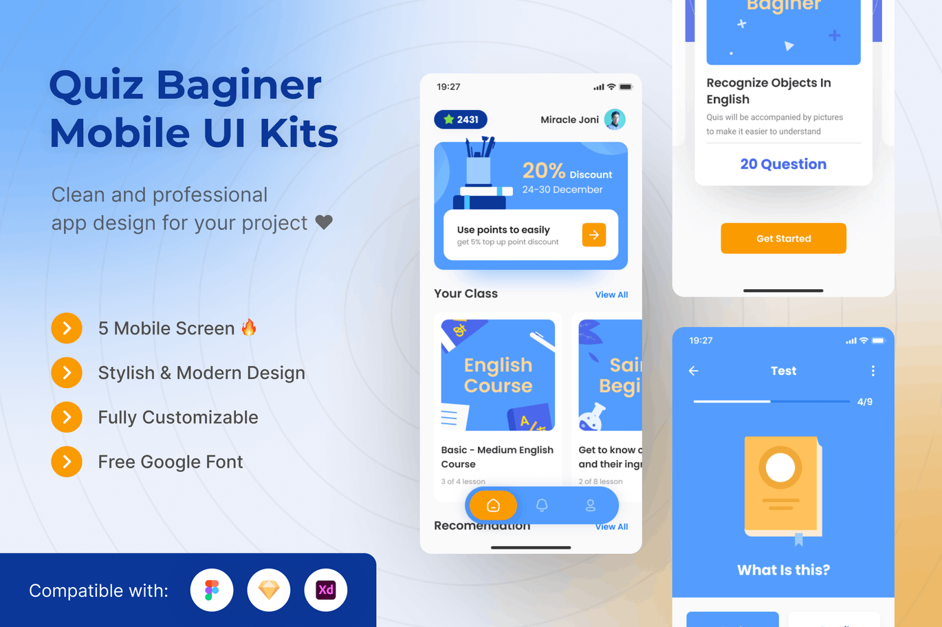 问卷测试类 App UI Kits