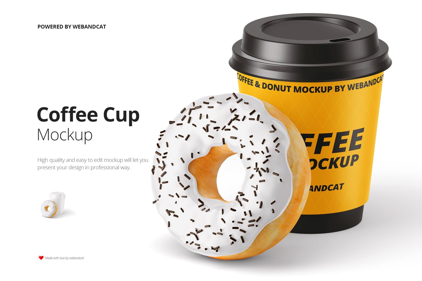 甜甜圈和咖啡杯模型(PSD)