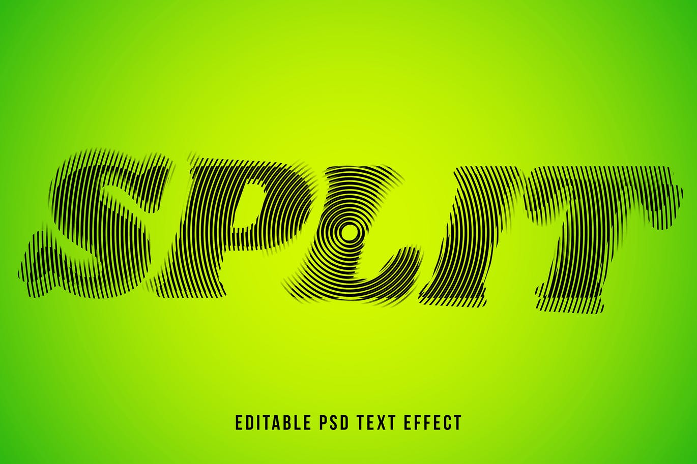高品质的时尚高端抽象立体文字分割效果字体设计图层样式-PSD