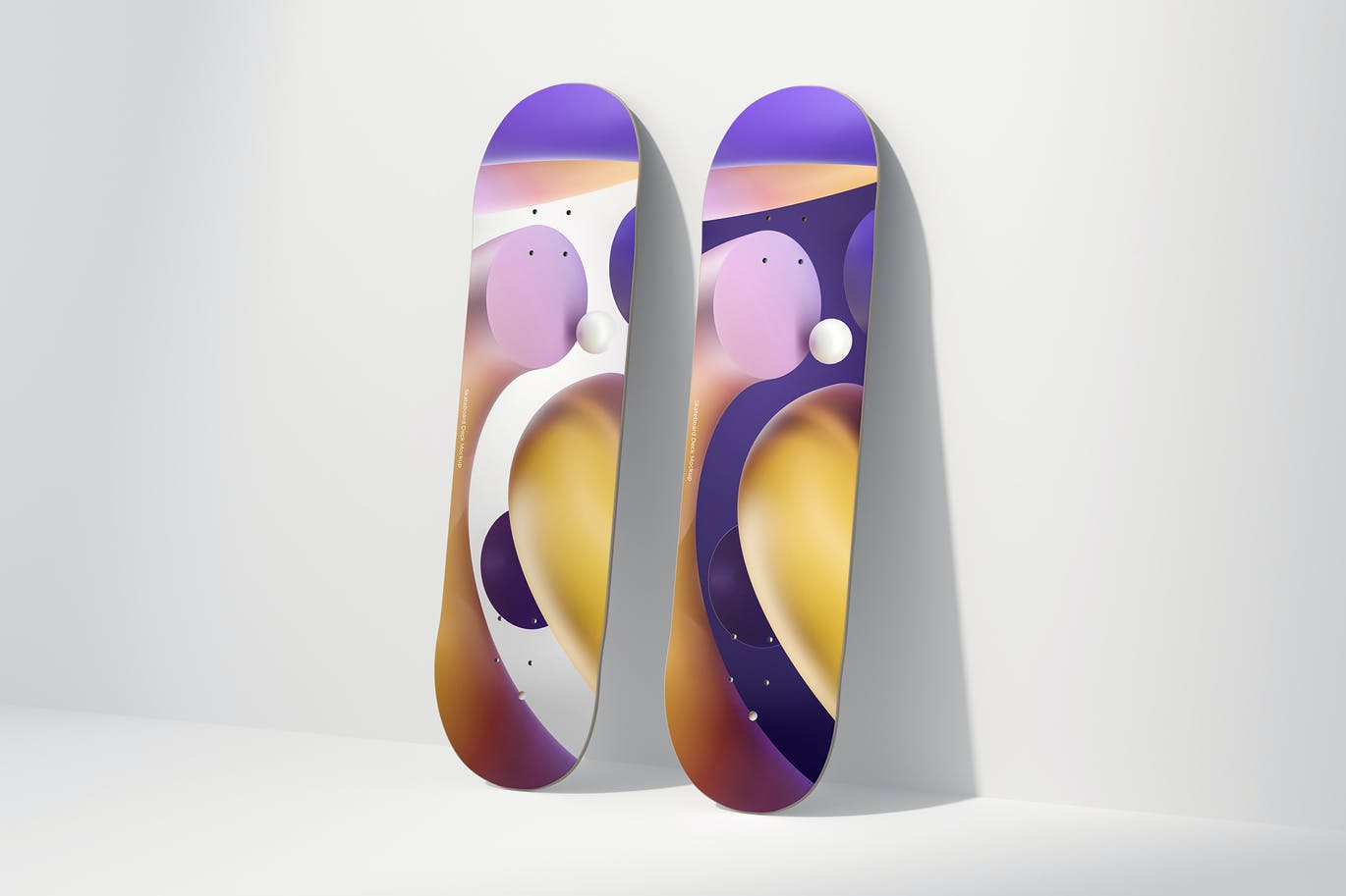 少见稀有的滑雪板单板VI设计样机展示模型mockups