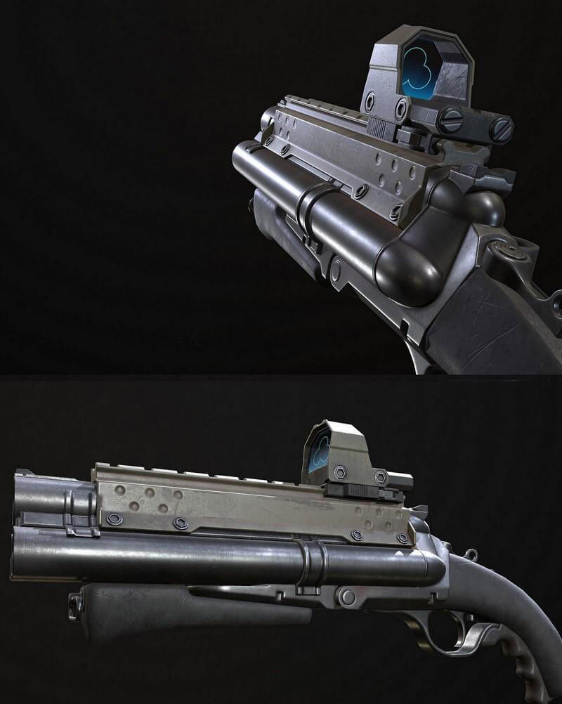 Barakko双管霰弹枪3D模型（OBJ,FBX,MAX）