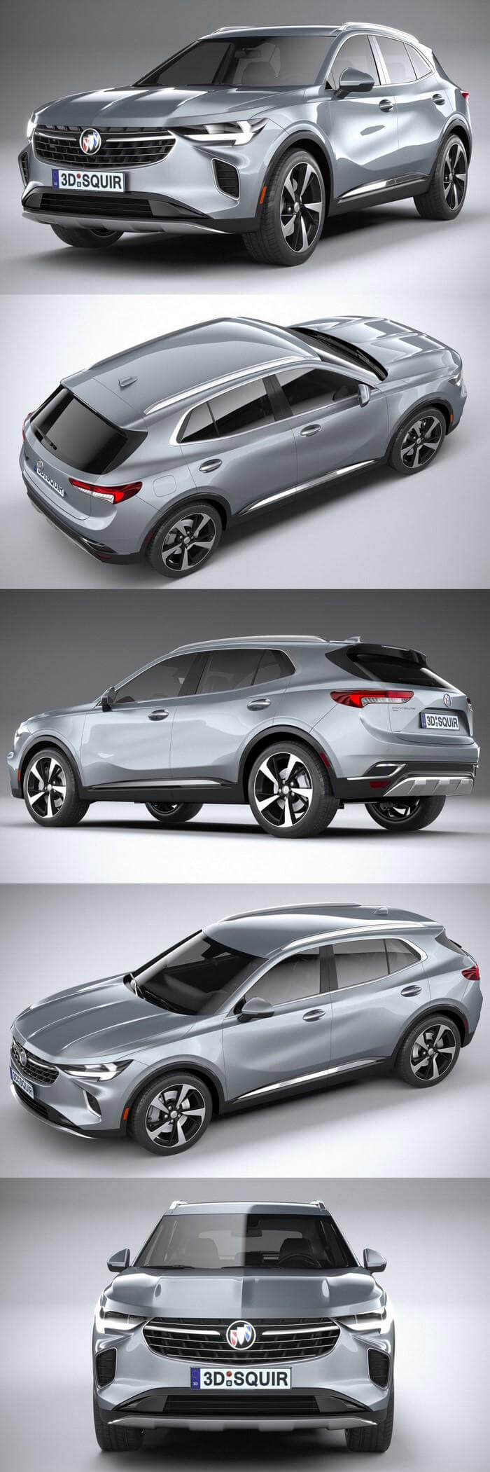 Buick别克Envision 2021款SUV汽车3D模型（OBJ,FBX,MAX）