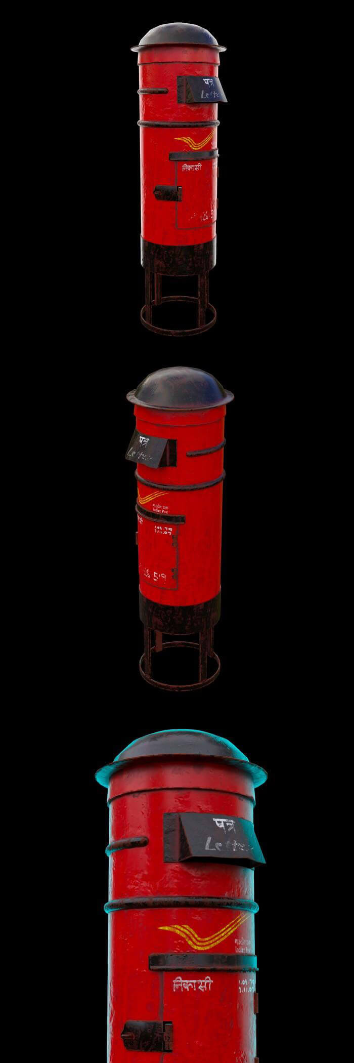 印度邮政信箱3D模型（OBJ,FBX,MAX）