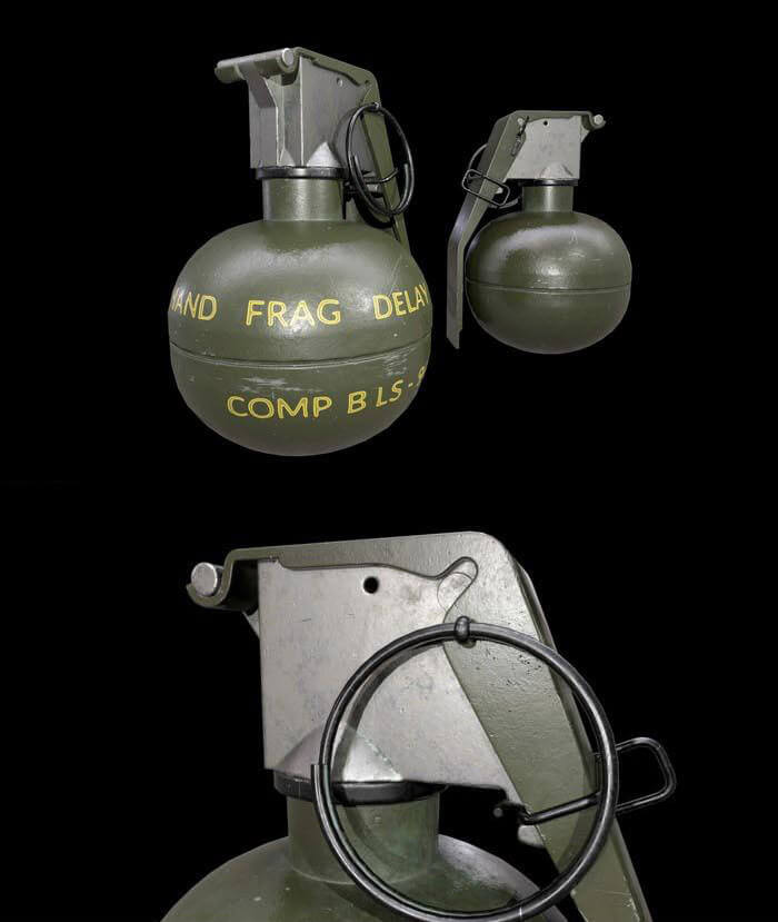 M67手榴弹3D模型（OBJ,FBX,MAX）