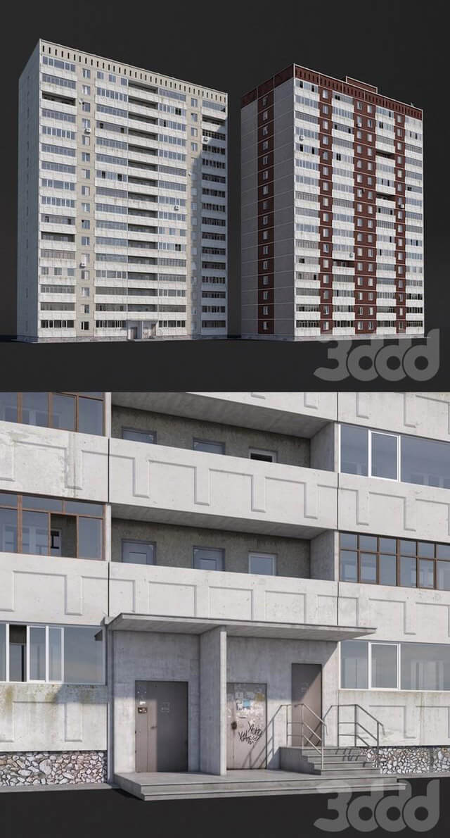 多层住宅楼3D模型（OBJ,FBX,MAX）