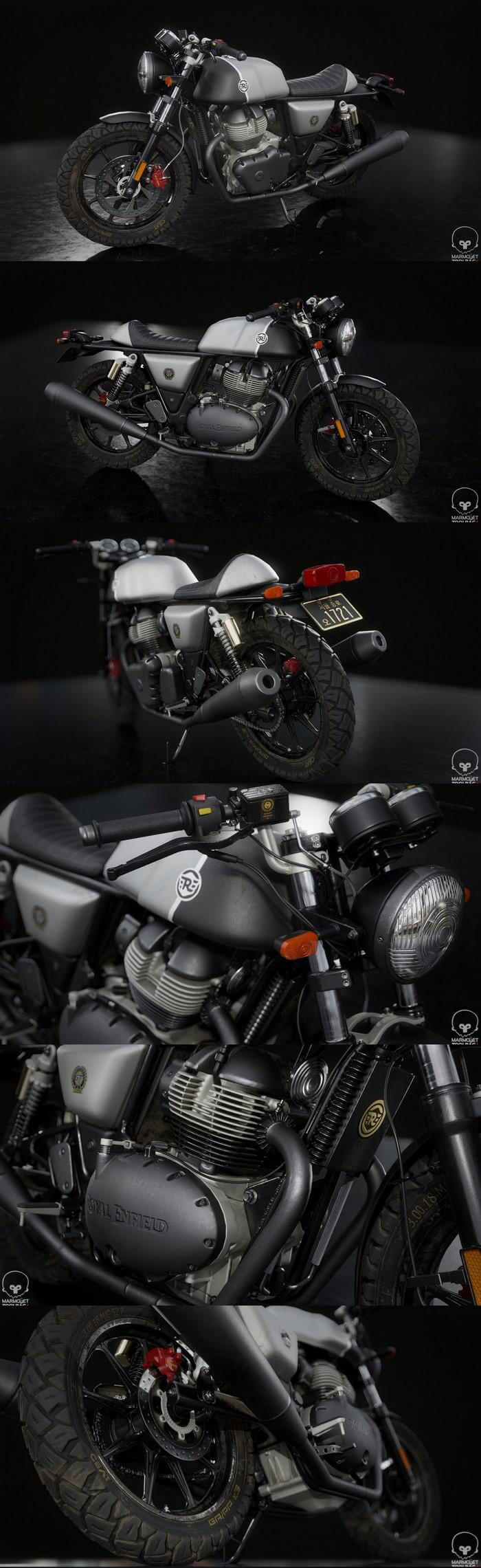 皇家恩菲尔德Continental GT 650重型摩托车3D模型（OBJ,FBX,MAX）