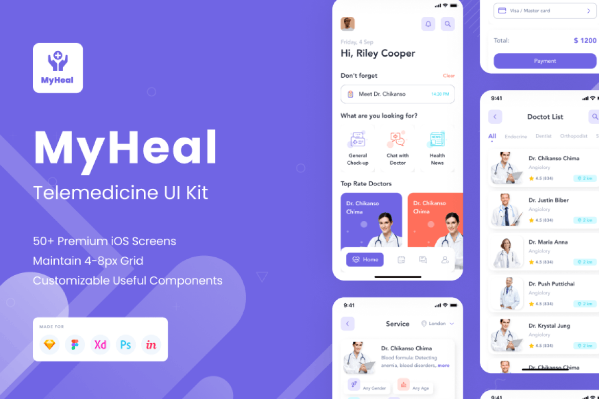 医疗管理 App UI Kit
