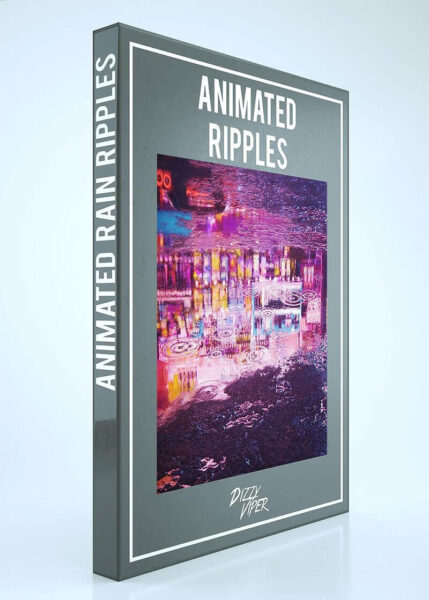 各种下雨波纹状态的动画材质贴图下载（PNG）