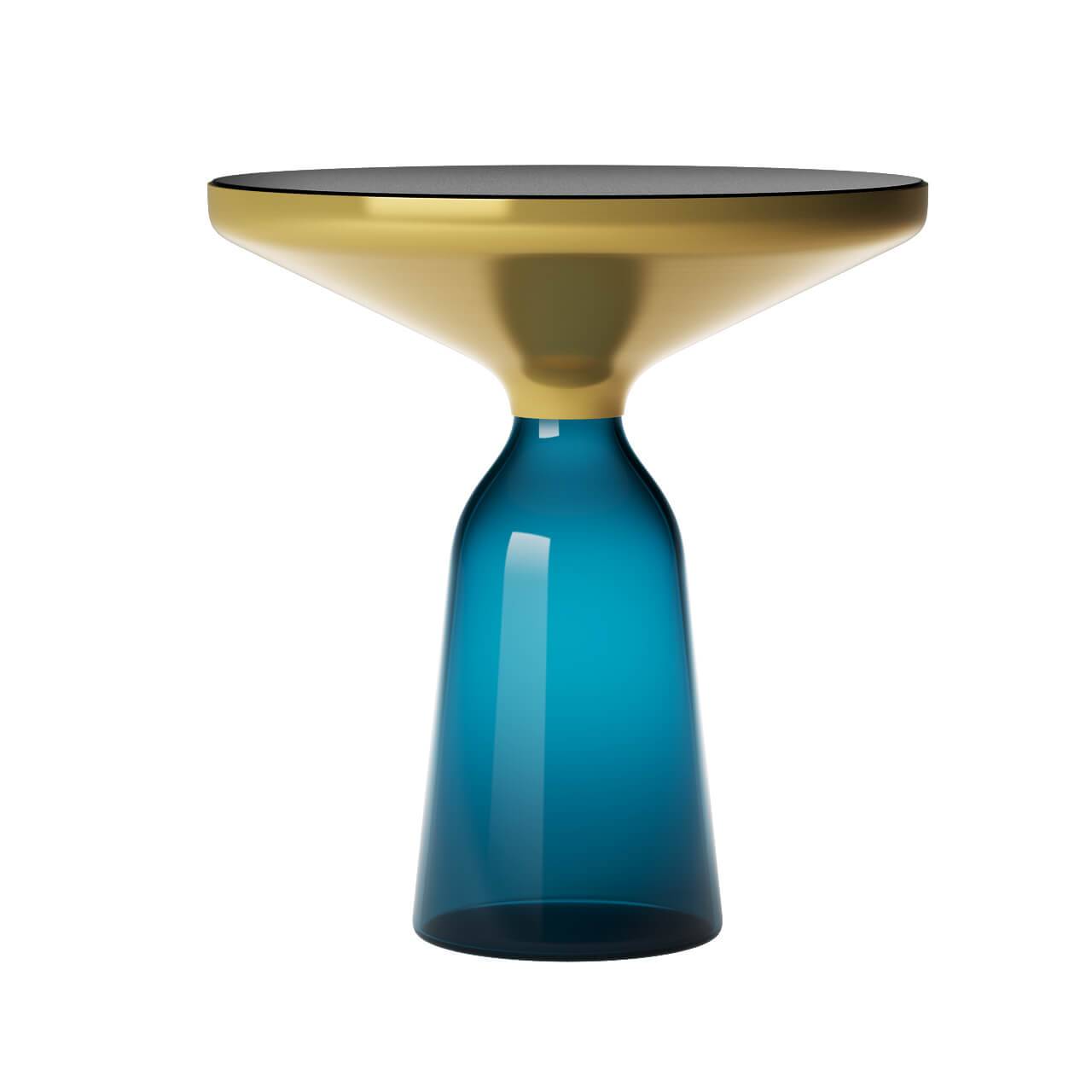 ClassiCon蓝色玻璃底座圆形黄铜台面边桌茶几3D模型（OBJ,FBX,MAX）