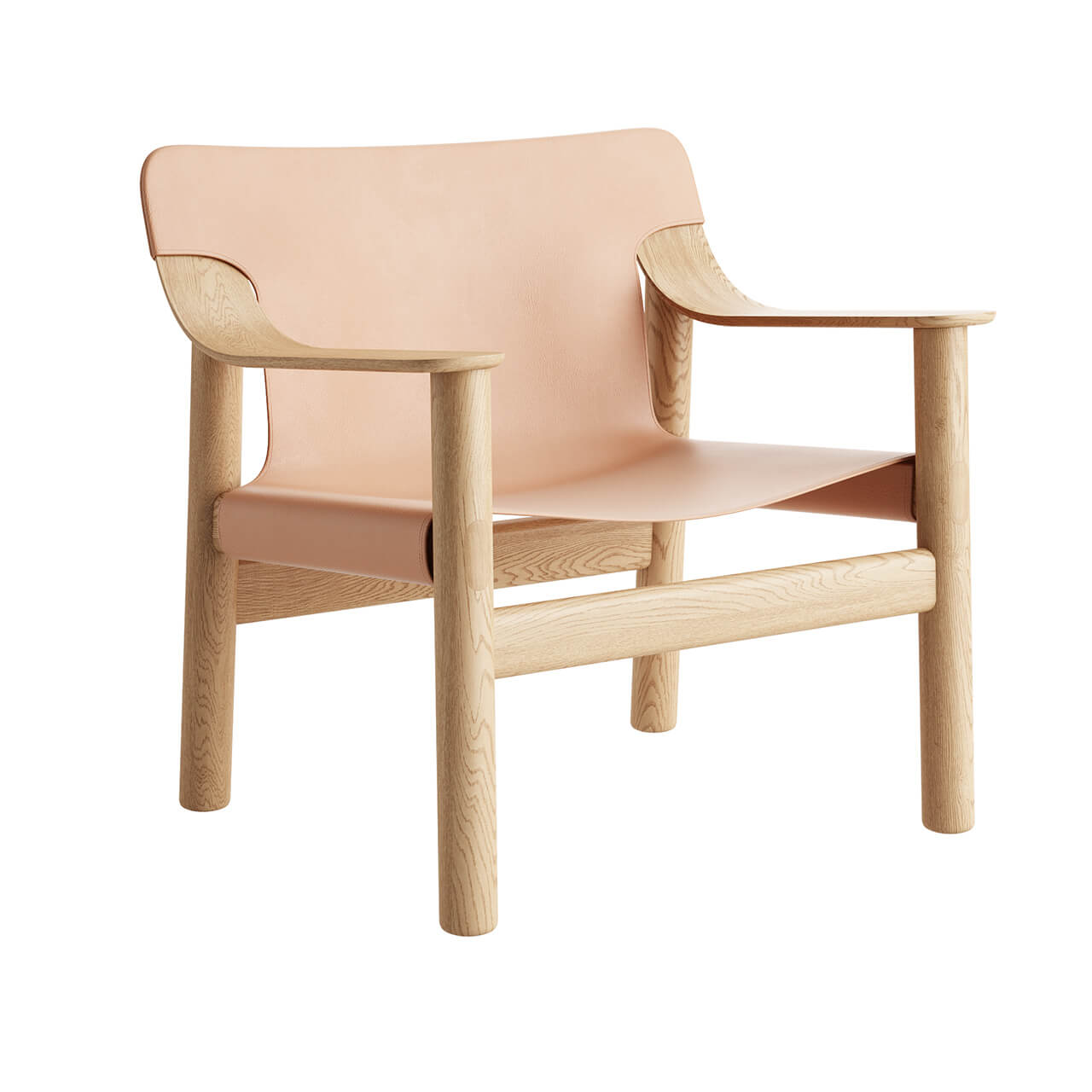 Bernard实木框架清新现代休闲扶手椅3D模型（OBJ,FBX,MAX）