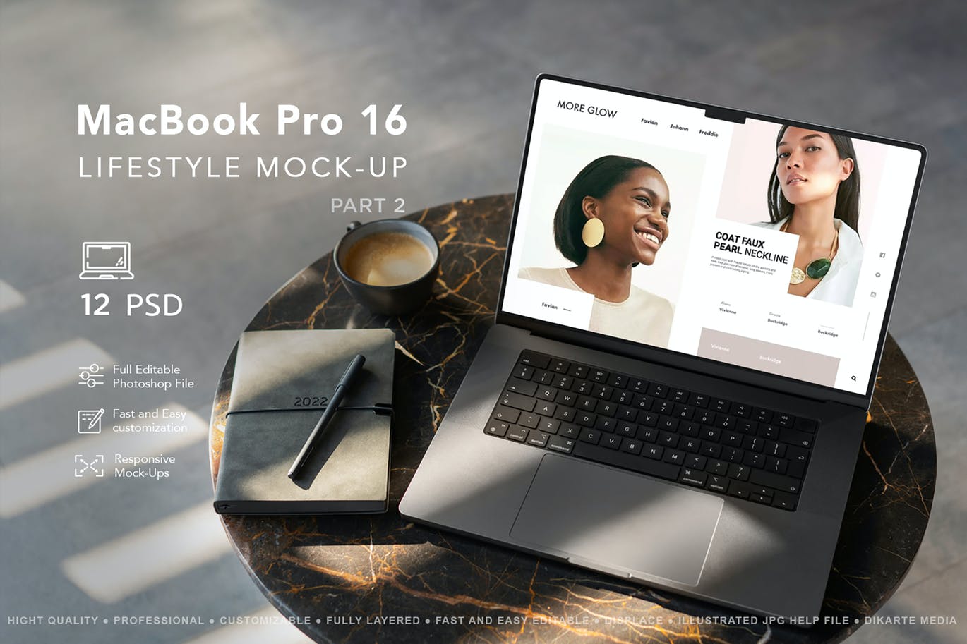 新款MacBook Pro电脑产品样机2 (PSD)