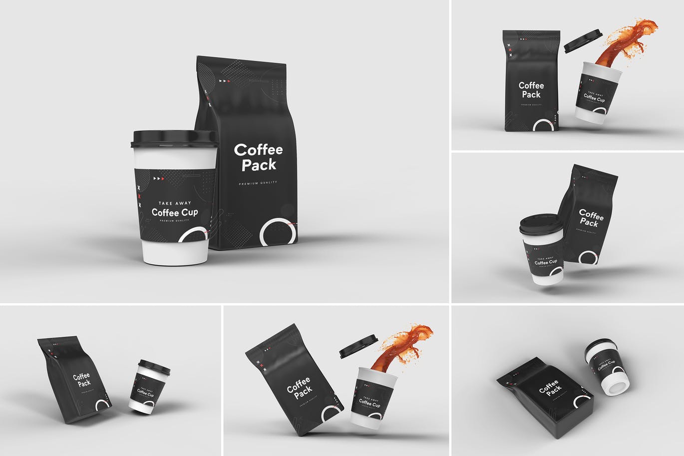 咖啡系列品牌产品样机(PSD)
