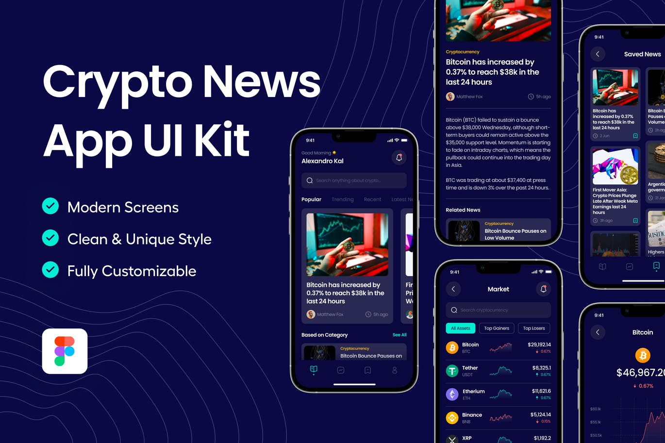 加密新闻-App UI Kit (FIG)
