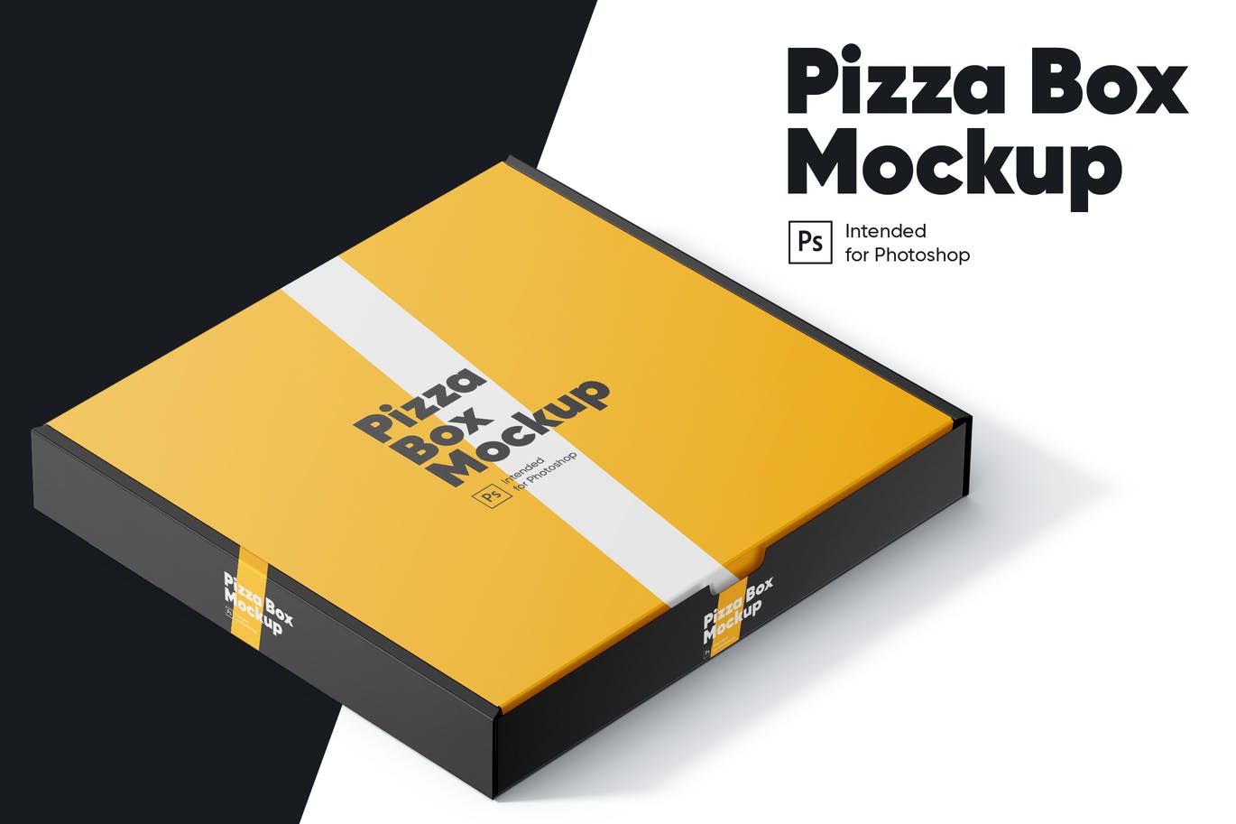 高品质的披萨比萨食品外卖包装设计VI样机展示模型mockups