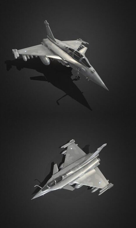 Dassault Rafale阵风战斗机3D模型（OBJ,FBX,MAX）