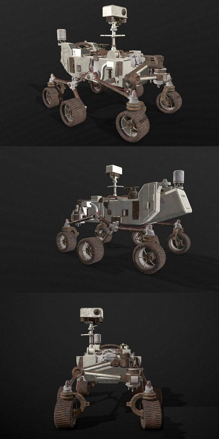 Mars Rover 2020火星车3D模型（OBJ,FBX,MAX）