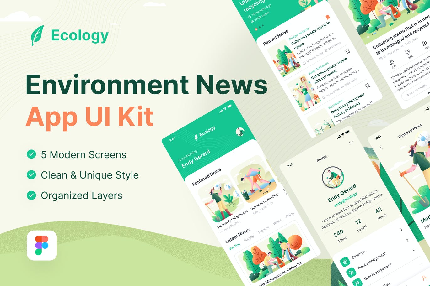 生态环境新闻移动 App UI Kit (FIG)