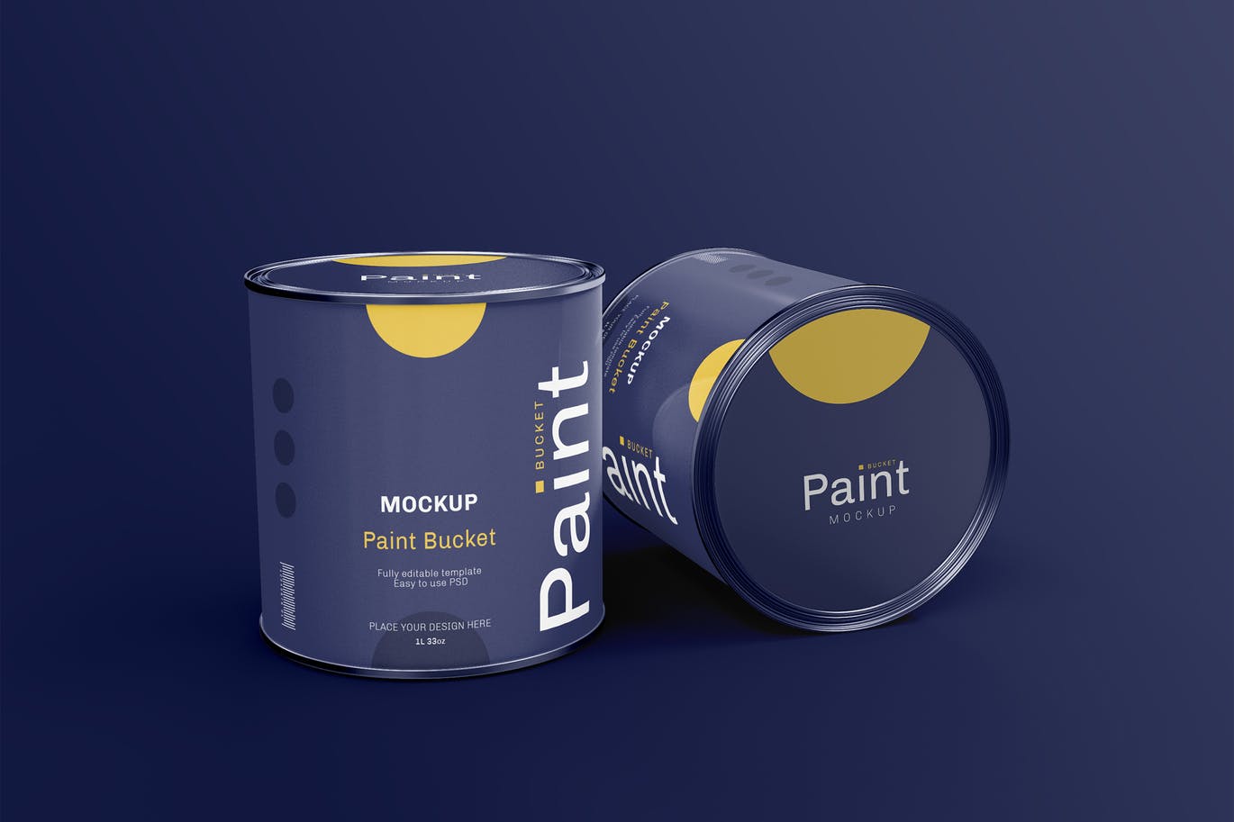 油漆罐油漆桶包装设计样机 (PSD)