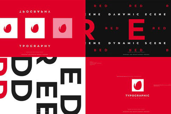 红黑风格文字Logo标志介绍视频AE模板[aep]