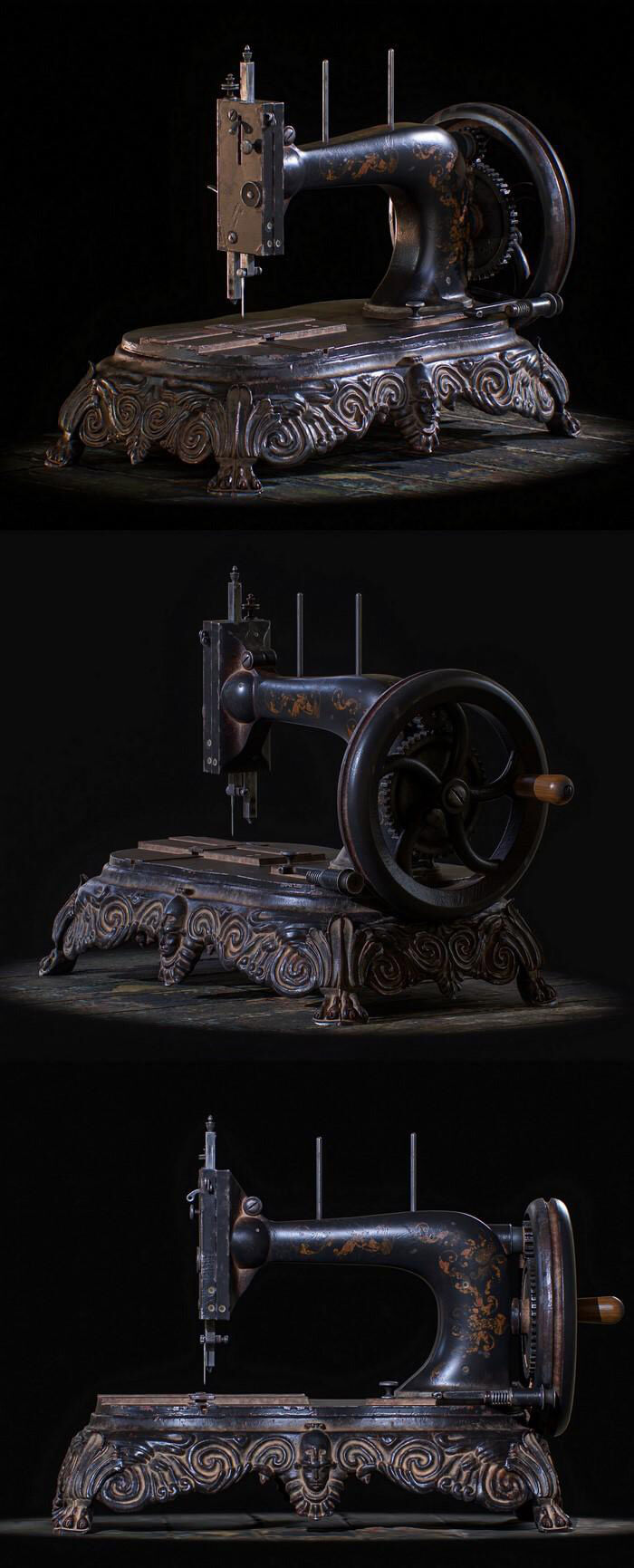 古董缝纫机3D模型（OBJ,FBX,MAX）