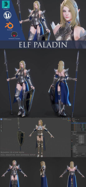 精灵圣骑士3D模型下载 ( uproject)