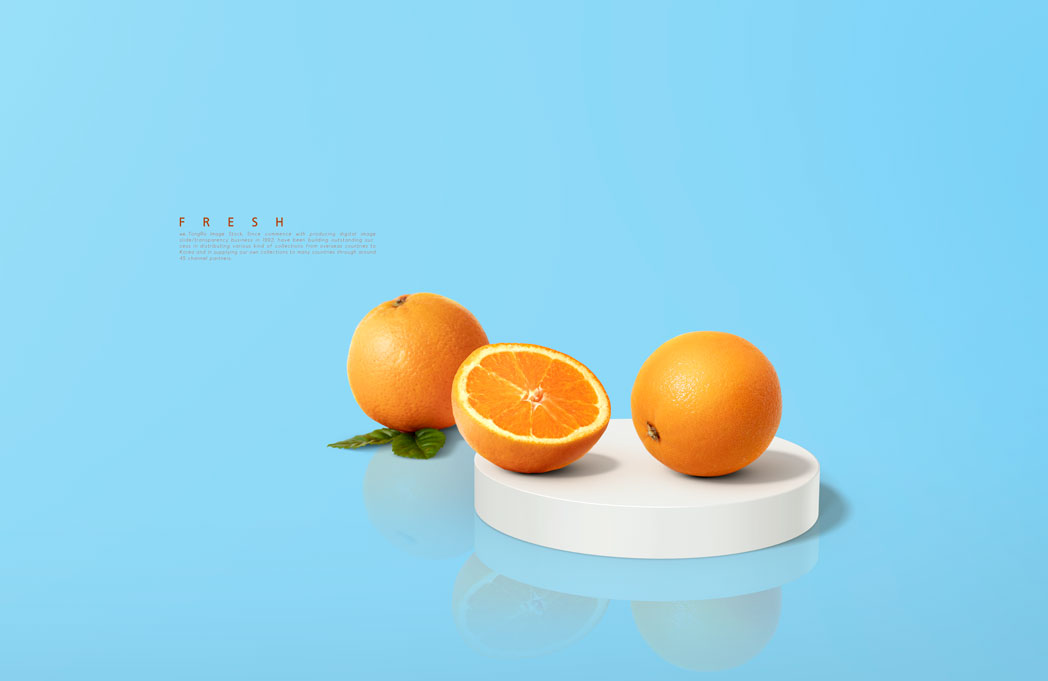 橙子水果海报设计模板 (psd)