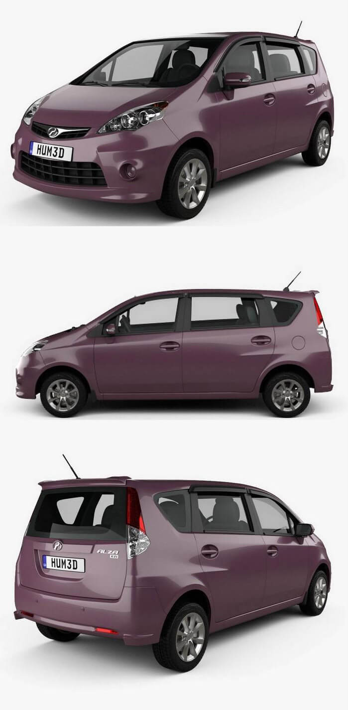 Perodua Alza 2014款汽车3D模型（OBJ,FBX,MAX）