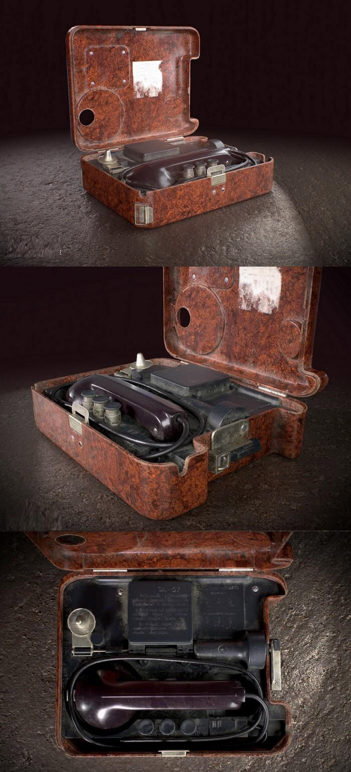 旧盒子中的电话3D模型（OBJ,FBX,MAX）