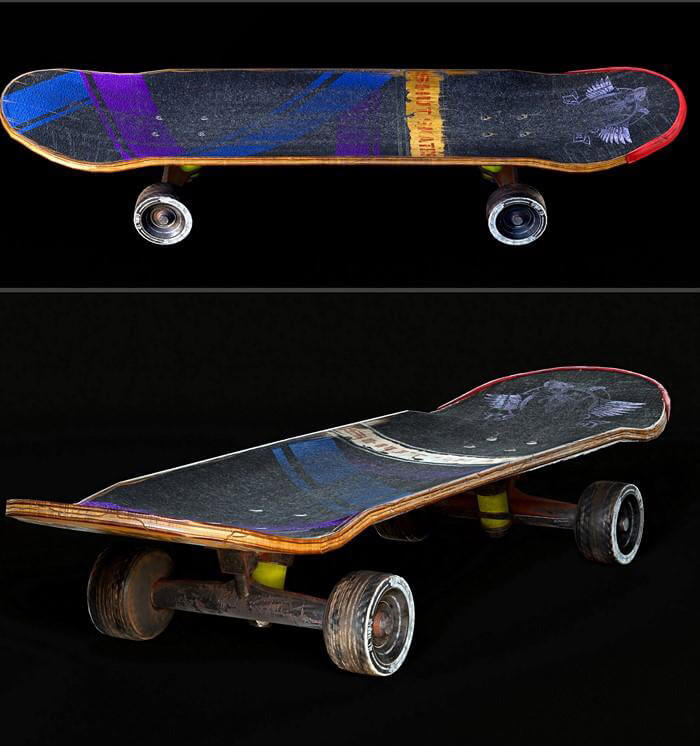 滑板3D模型（OBJ,FBX,MAX）
