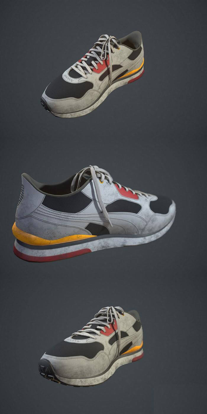PUMA R78运动鞋3D模型（OBJ,FBX,MAX）