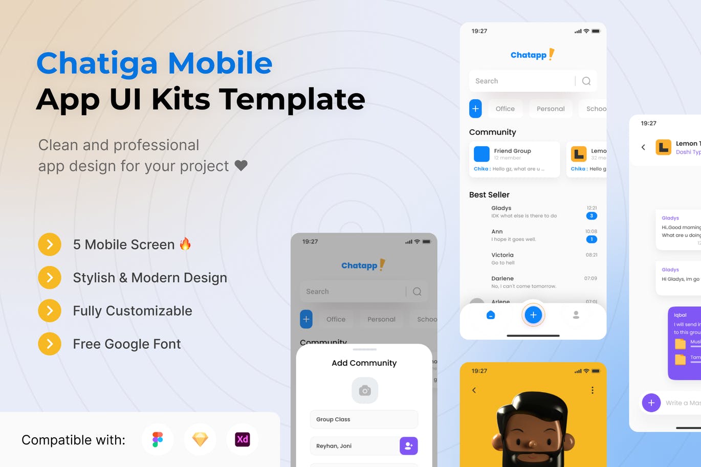 虚拟商品App UI Kits (FIG,SKETCH,XD)