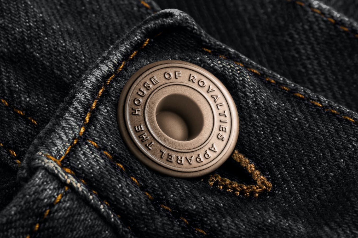 牛仔裤纽扣标志Logo样机 (PSD)