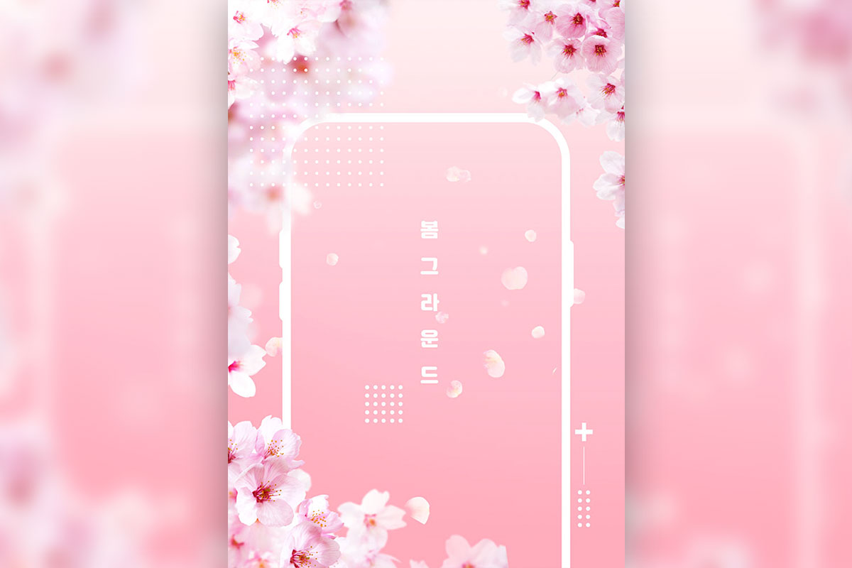粉色樱花花卉春天海报设计模板 (psd)