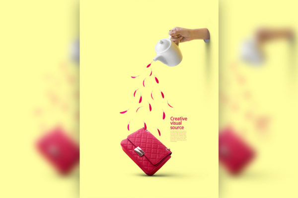 女包品牌创意视觉海报设计韩国素材 (psd)