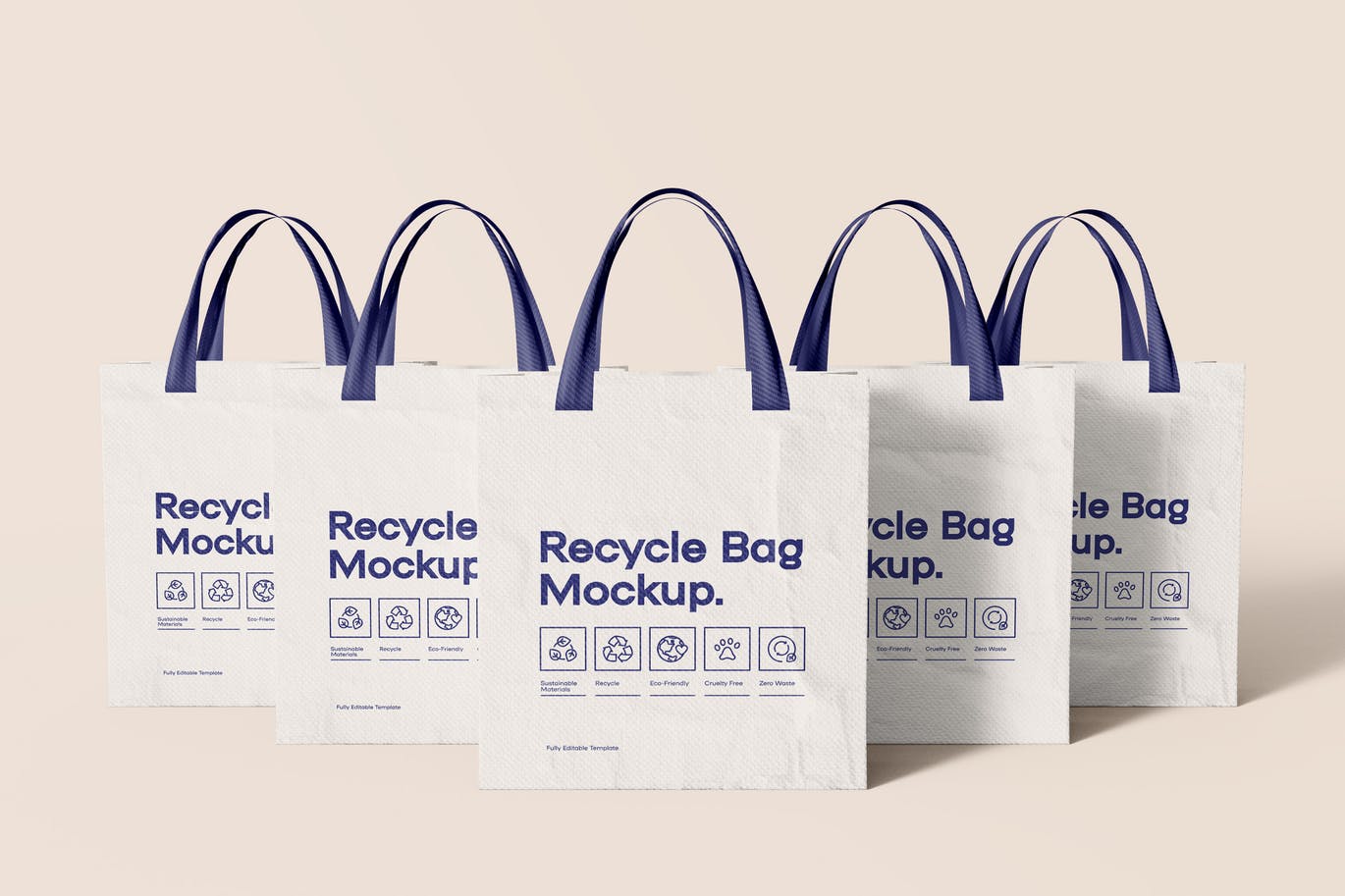 购物环保袋品牌Logo展示样机 (PSD)
