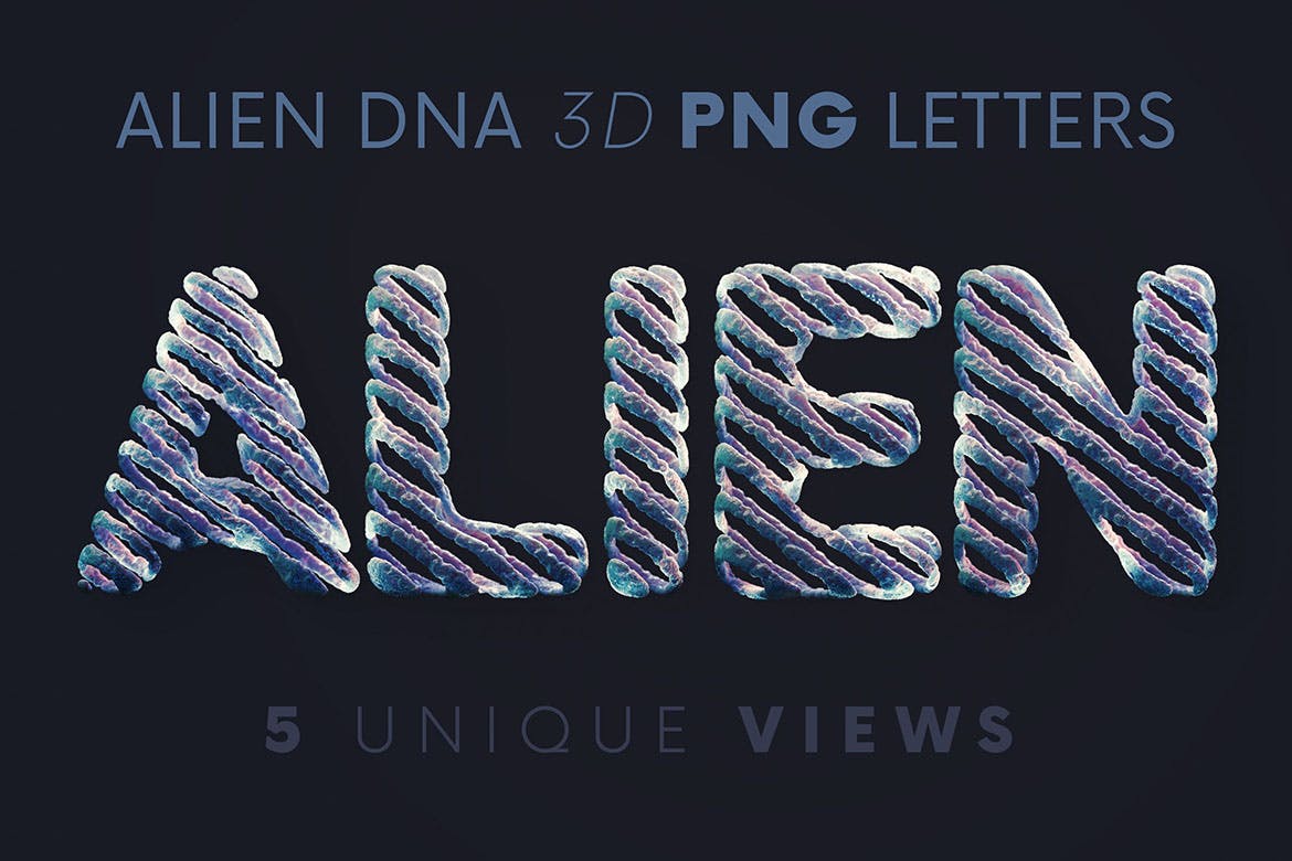外星人DNA科学字体PNG (PNG)