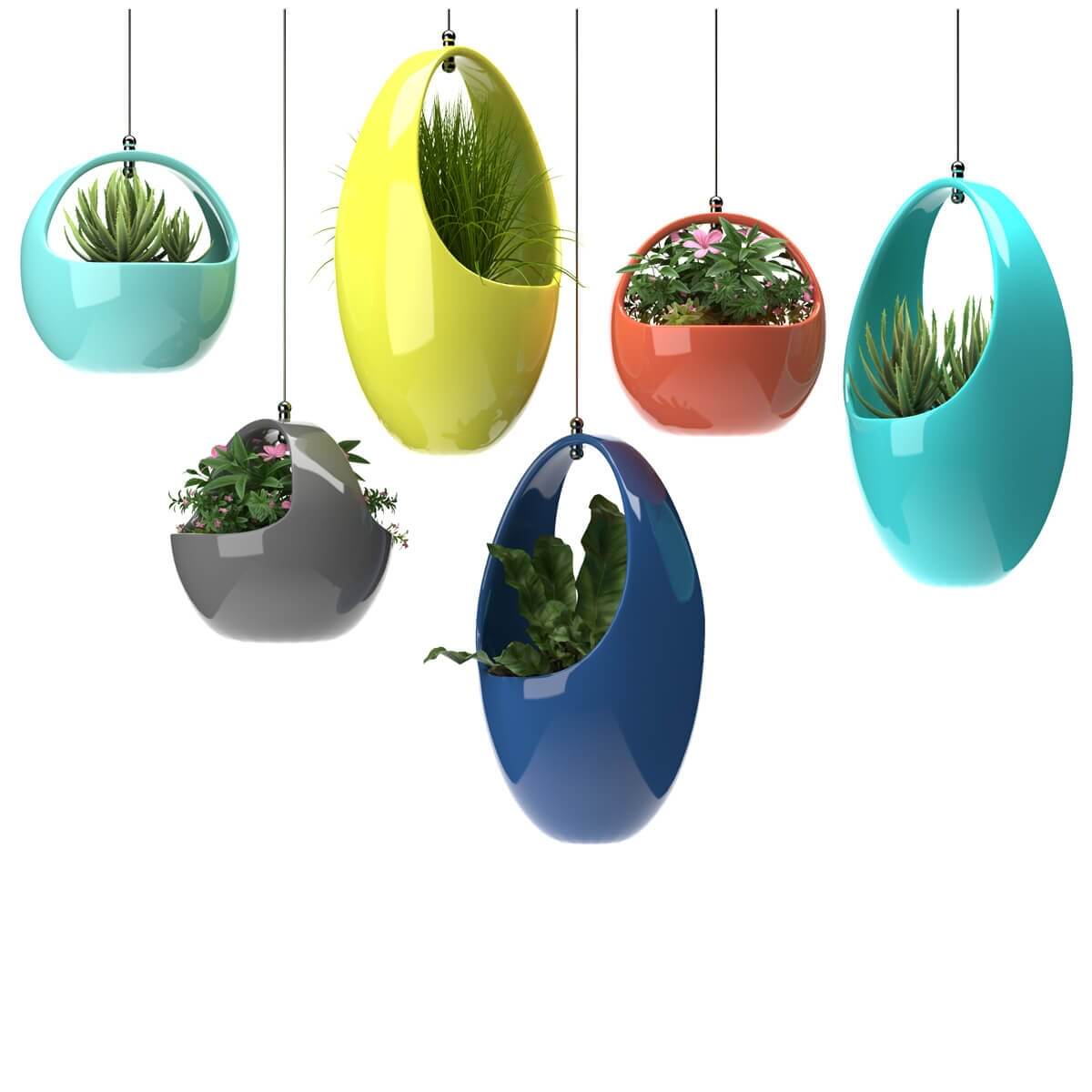 装饰花盆中的绿植吊篮组合3D模型（OBJ,FBX,MAX）