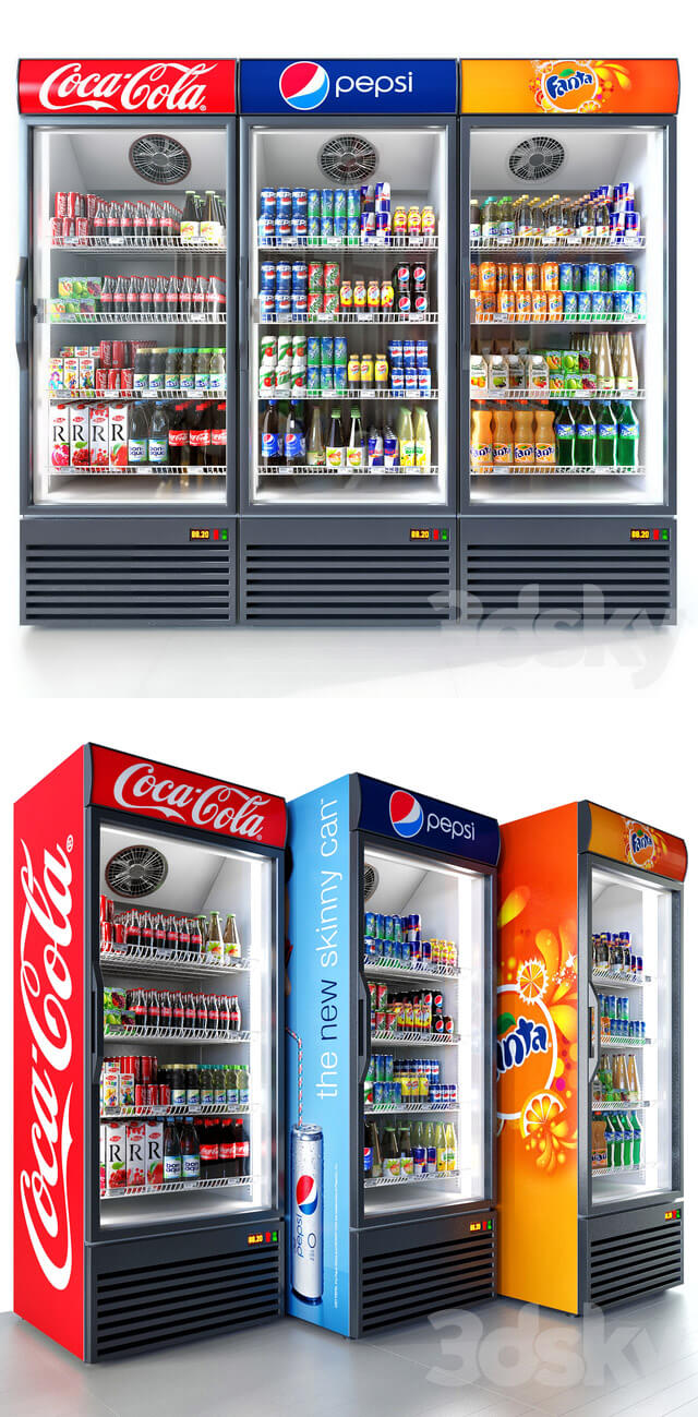 可口可乐冷柜3D模型（OBJ,MAX）