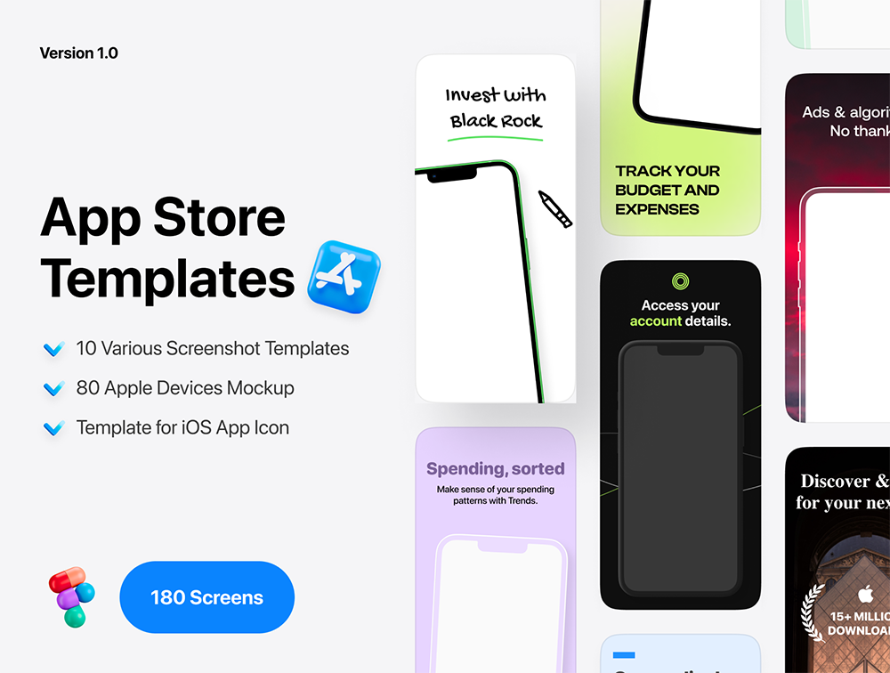 App Store应用商店广告物料设计样机模板Figma版