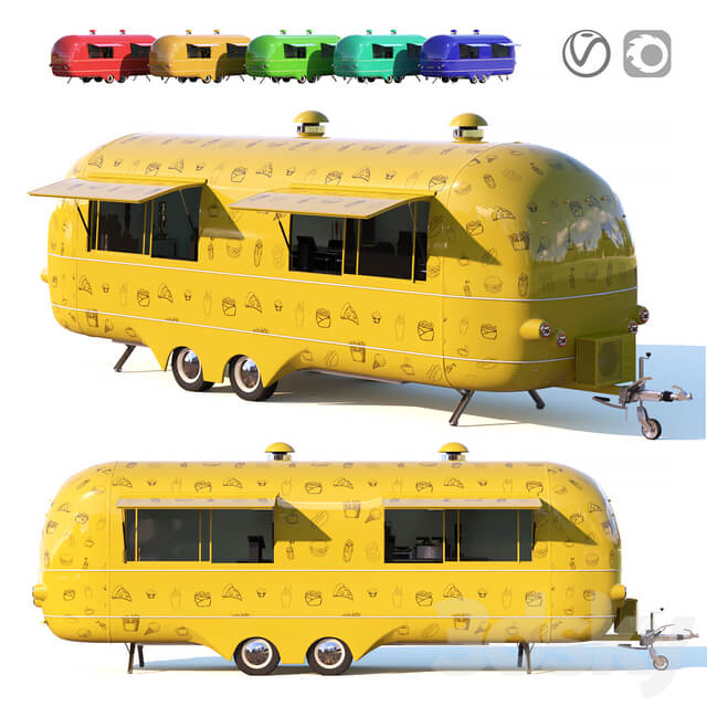 美食街食品车3D模型（FBX,MAX）