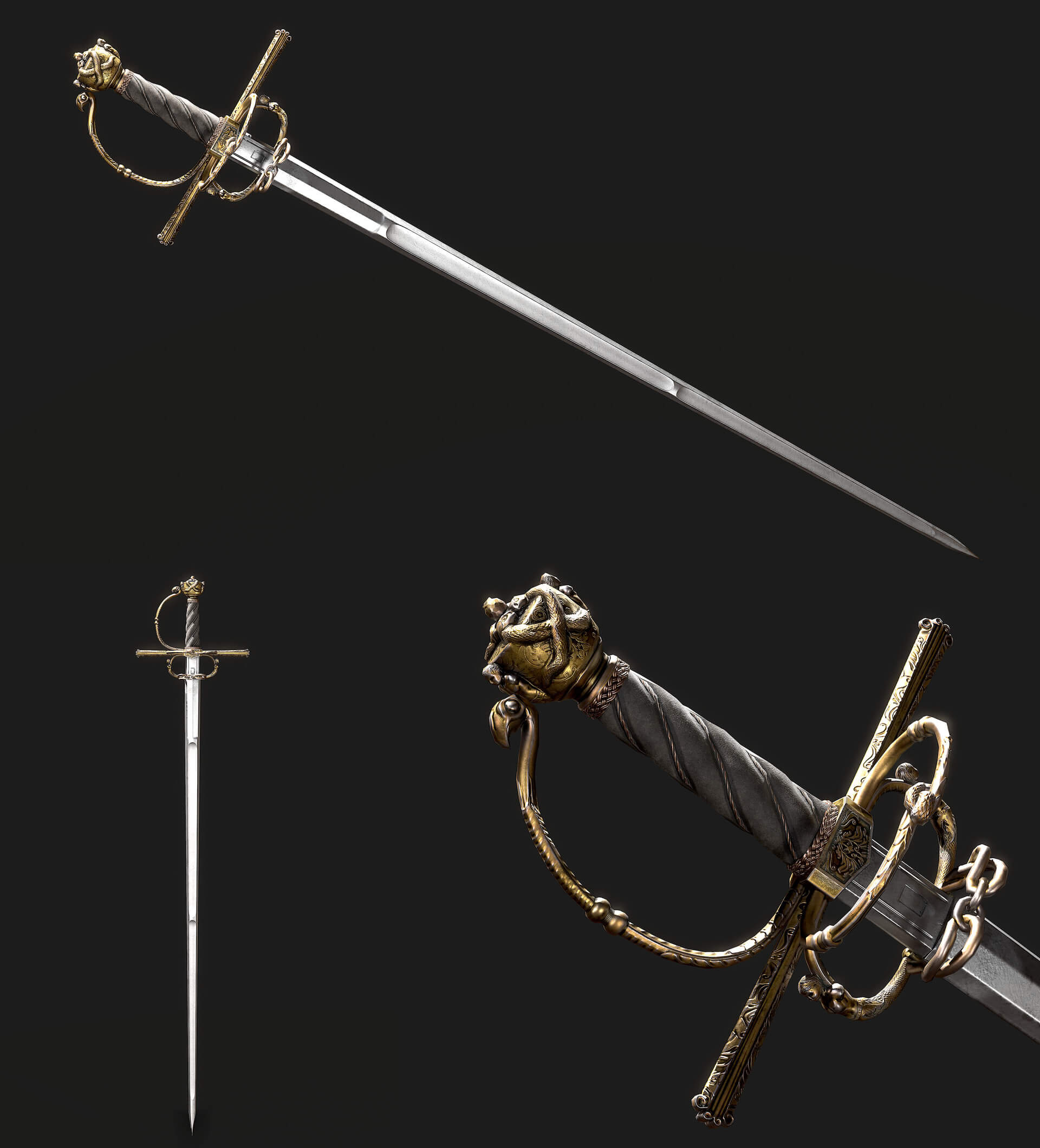 刺剑3D模型（OBJ,FBX,MAX）