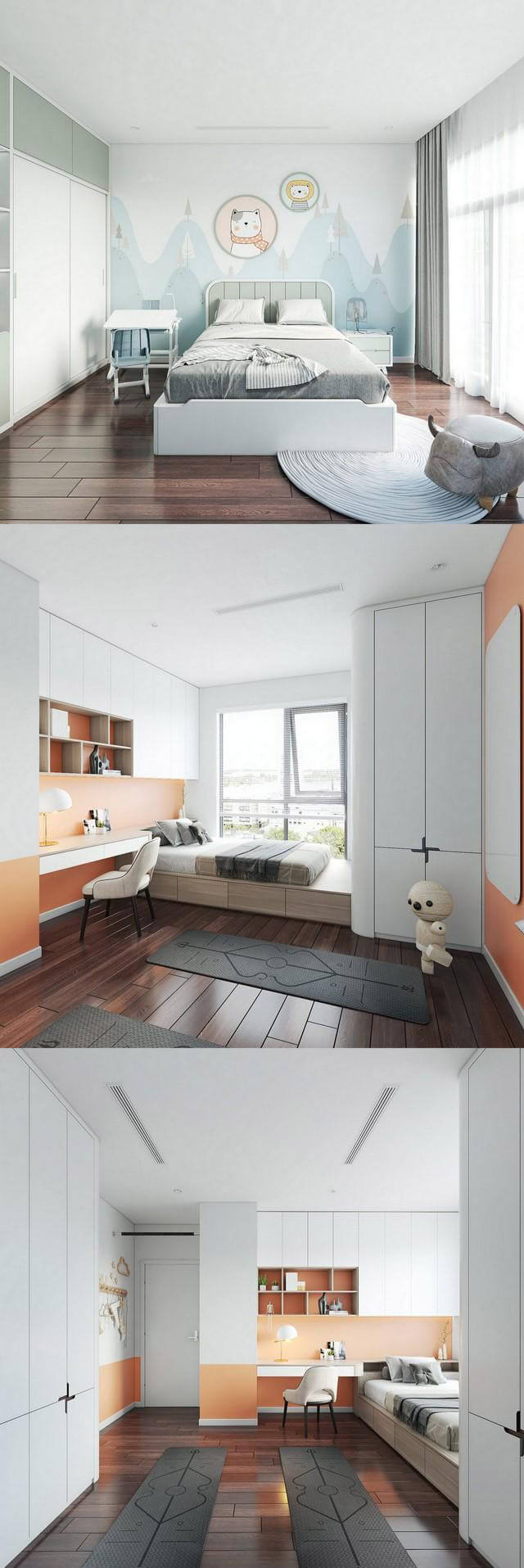 清新风格的卧室设计卧室内部场景3D模型（SKP）