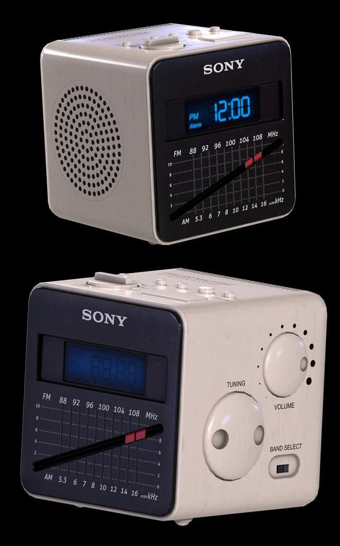 索尼Sony Dream Machine钟控收音机3D模型（OBJ,FBX,MAX）