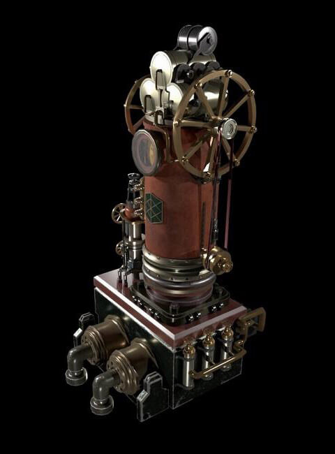 蒸汽动力器械3D模型（OBJ,FBX,MAX）