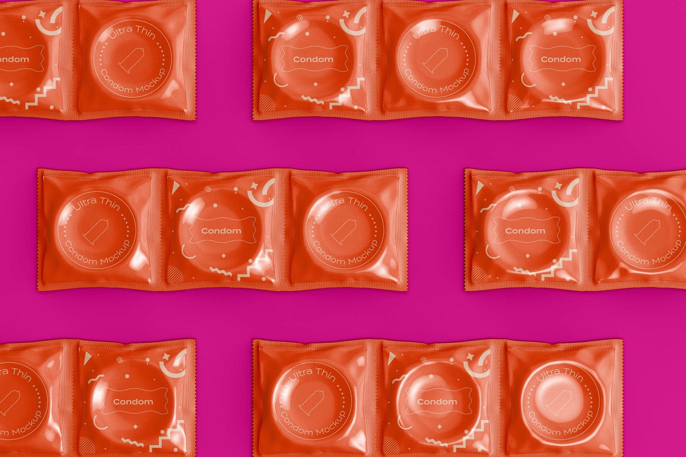 避孕套品牌包装设计样机 (PSD)