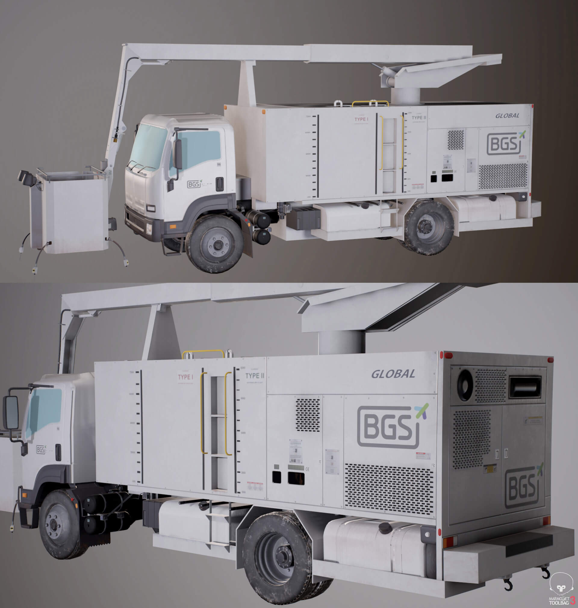 机场服务卡车3D模型（OBJ,FBX,MAX）