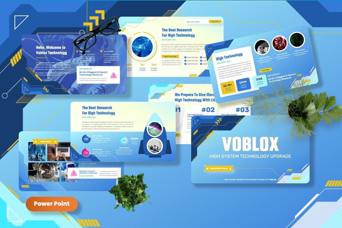 Voblox – Tehcnology Powerpoint Templates (PPTX)